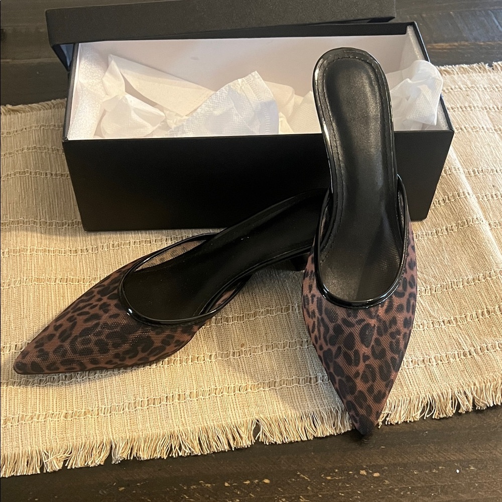 Leopard Print Women's Mules